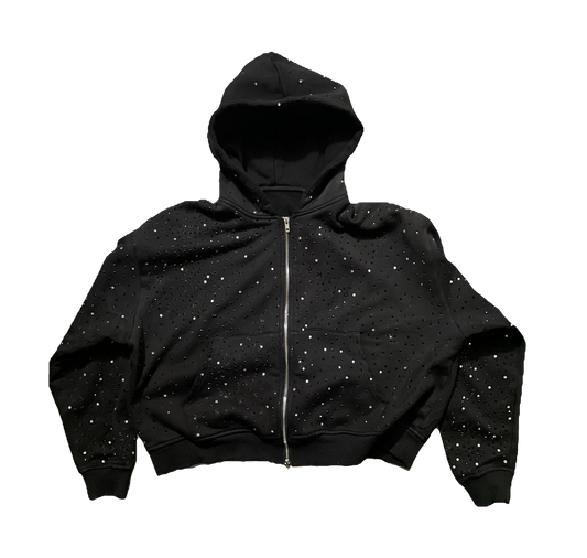 starynight rhinestone zip up